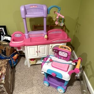 Colorful Kids Play Kitchen Set